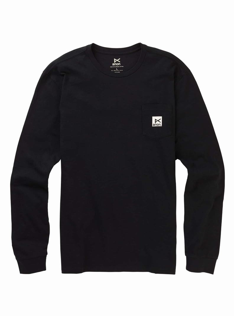 Burton Anon Long Sleeve T-Shirts Herren Schwarz | 720-BHLNMZ