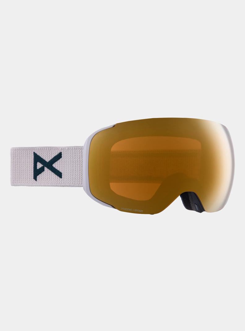 Burton Anon M2 Low Bridge Fit Goggles + Bonus Lens + MFI® Face Mask Skibrillen Damen Grau Orange | 372-ASNQWG