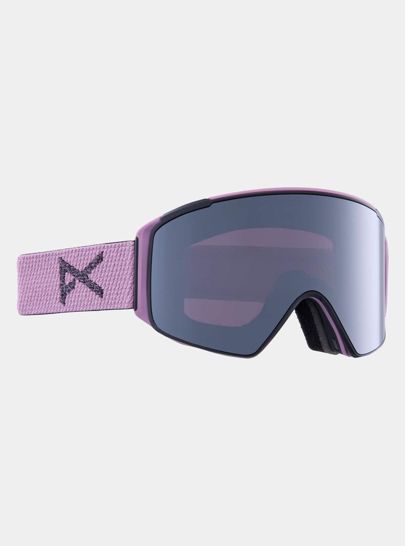 Burton Anon M4S Low Bridge Fit Goggles (Cylindrical) + Bonus Lens + MFI® FACE MASK Skibrillen Herren Lila Orange Schwarz | 379-UCWLIQ