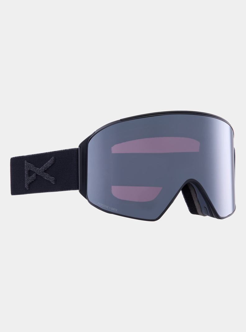 Burton Anon M4 Snapback Goggles (Cylindrical) + Bonus Lens + MFI® Face Mask Skibrillen Damen Orange Schwarz Lila | 793-FXASVJ