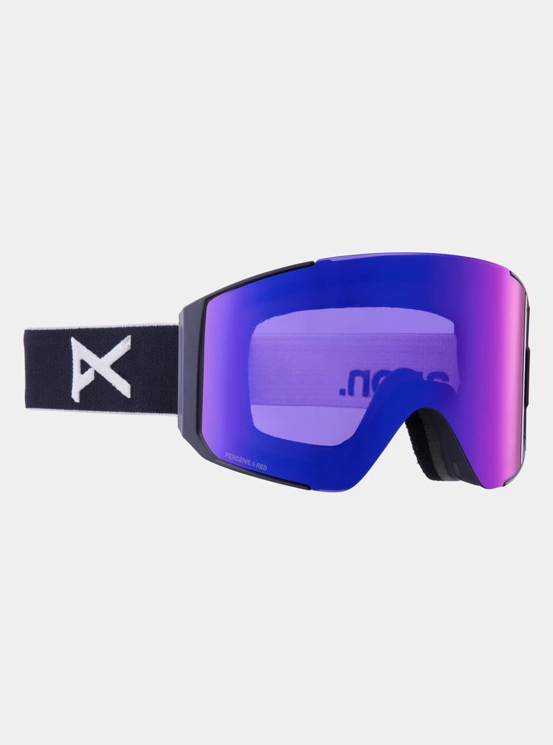 Burton Anon Sync Low Bridge Fit Goggles + Bonus Lens Skibrillen Herren Schwarz Orange Rot | 219-RDYJHG