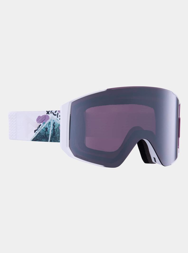 Burton Anon Sync Low Bridge Fit Goggles + Bonus Lens Skibrillen Damen Orange Schwarz Lila | 631-DFSEXI