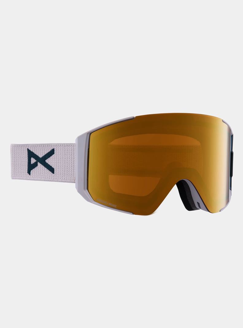 Burton Anon Sync Low Bridge Fit Goggles + Bonus Lens Skibrillen Herren Grau Orange | 783-UHIRFL