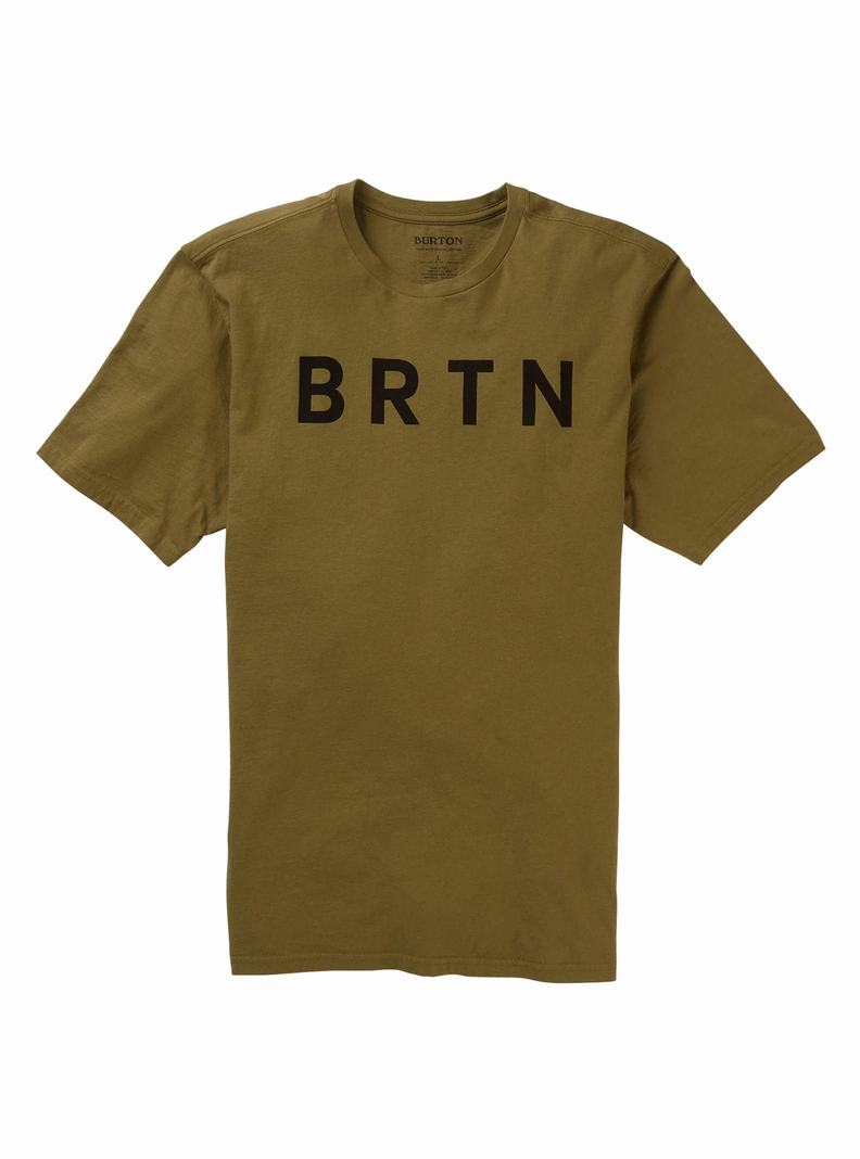 Burton BRTN Kurzes Sleeve T-Shirts Herren Olivgrün | 825-RYIUJA