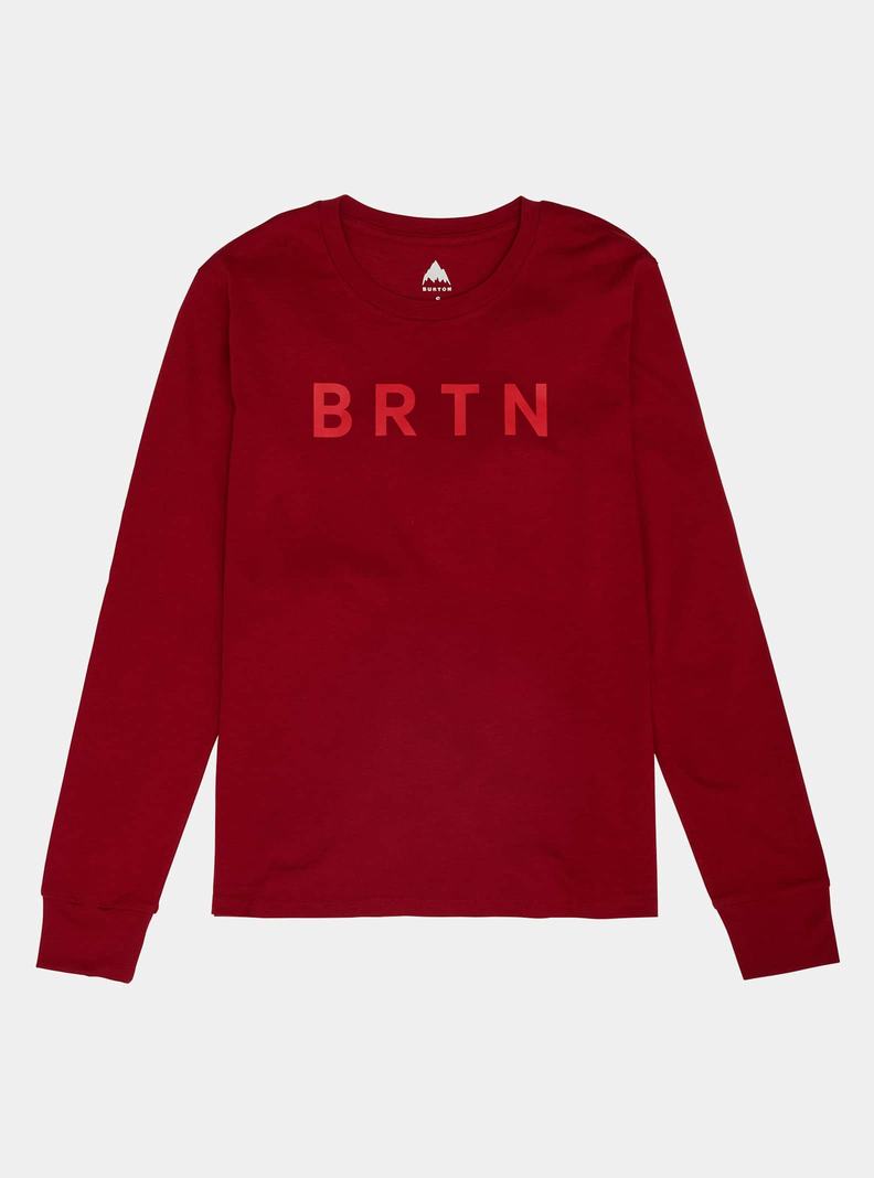 Burton BRTN Long Sleeve T-Shirts Damen Rot | 974-XBZIJM