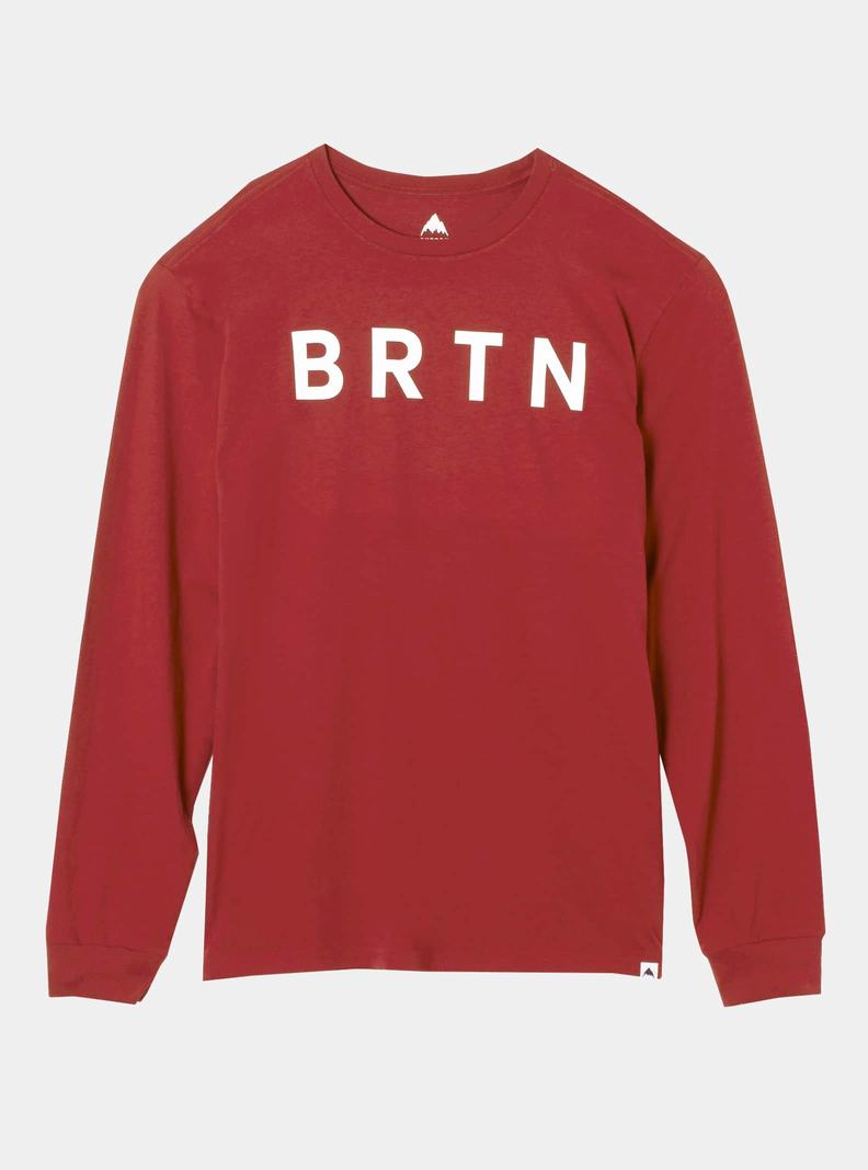 Burton BRTN Long Sleeve T-Shirts Herren Rot | 392-BGKIED