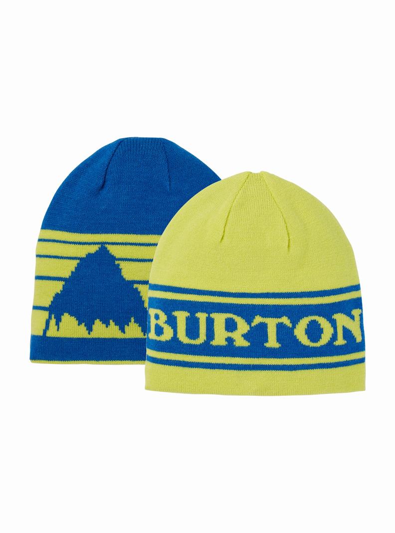 Burton Billboard Reversible Mütze Kinder Blau Hellgrün | 732-DVMRSN