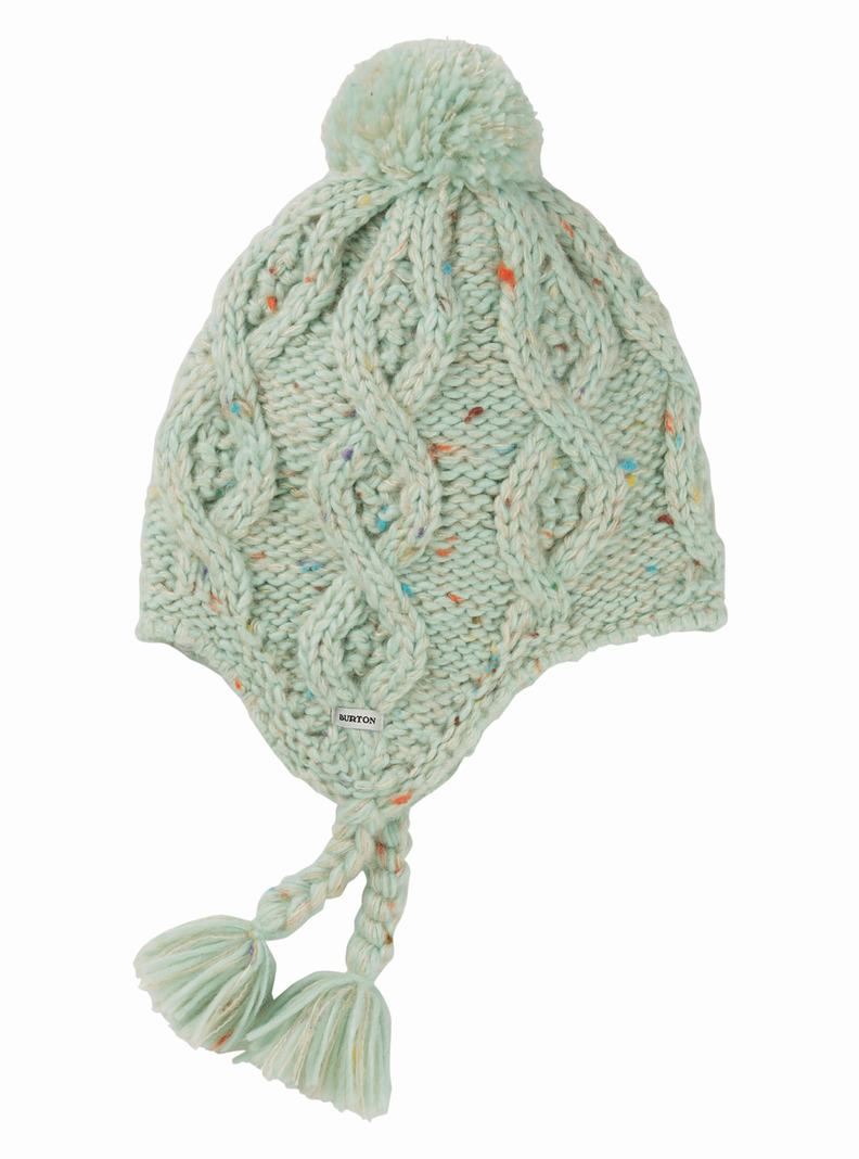 Burton Chloe Earflap Mütze Kinder Hellgrün | 486-FTNBPJ