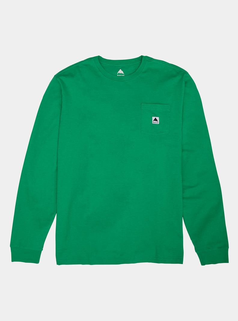 Burton Colfax Long Sleeve T-Shirts Herren Grün | 538-HBCLJS
