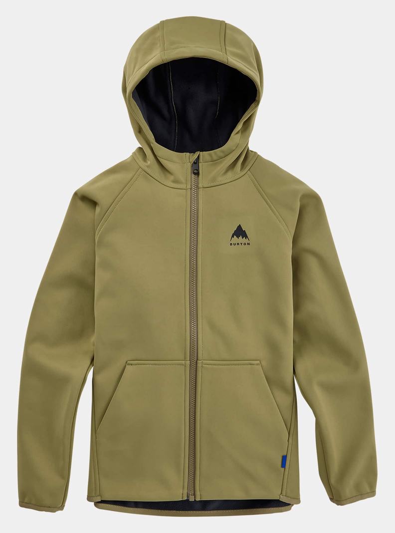 Burton Crown Weatherproof Full-Zip Fleece Sweatshirts Kinder Olivgrün | 347-LICNKB