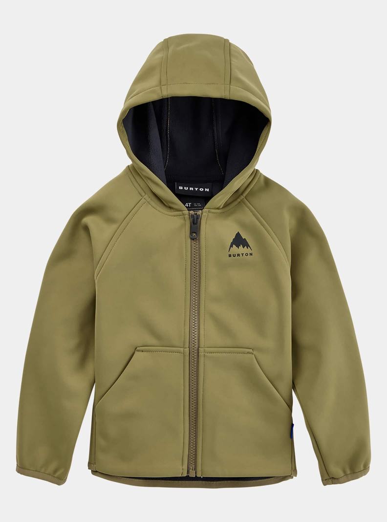 Burton Crown Weatherproof Full-Zip Fleece Sweatshirts Kinder Olivgrün | 806-DENUSX