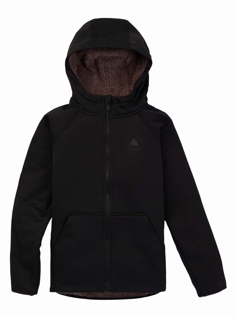 Burton Crown Weatherproof Full-Zip Sherpa Fleece Sweatshirts Kinder Schwarz | 348-FIQLTU