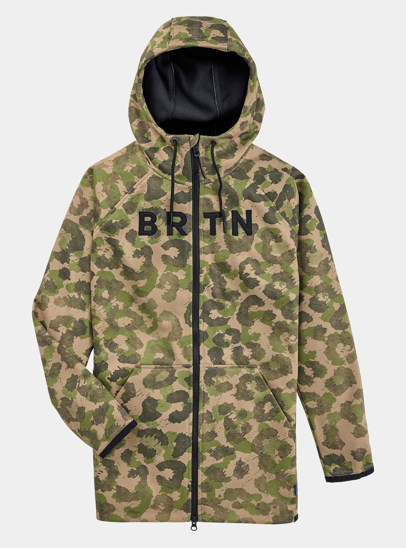 Burton Crown Weatherproof Long Full-Zip Fleece Sweatshirts Damen Khaki Grün | 719-FAPQTD