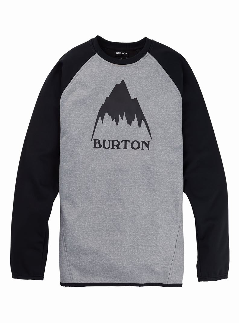 Burton Crown Weatherproof Pullover Crew Sweatshirts Herren Grau Schwarz | 823-VICLZY