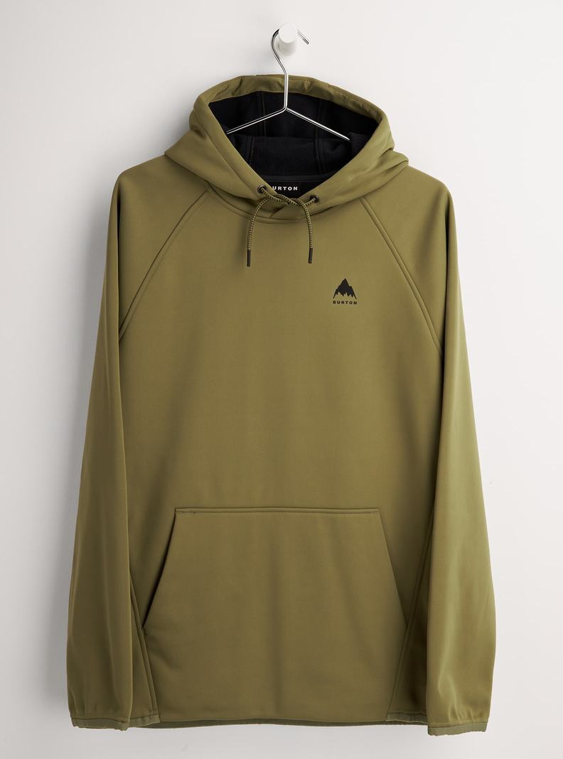 Burton Crown Weatherproof Pullover Fleece Sweatshirts Herren Olivgrün | 167-MHFAXN