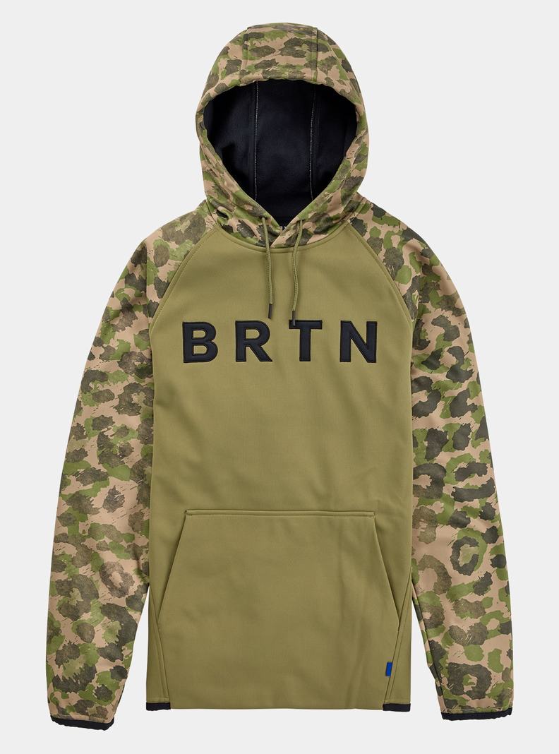 Burton Crown Weatherproof Pullover Fleece Sweatshirts Herren Olivgrün | 563-CVXGWI
