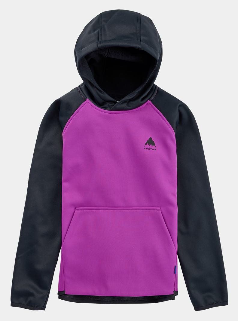 Burton Crown Weatherproof Pullover Fleece Sweatshirts Kinder Schwarz Lila | 857-BTNKGA