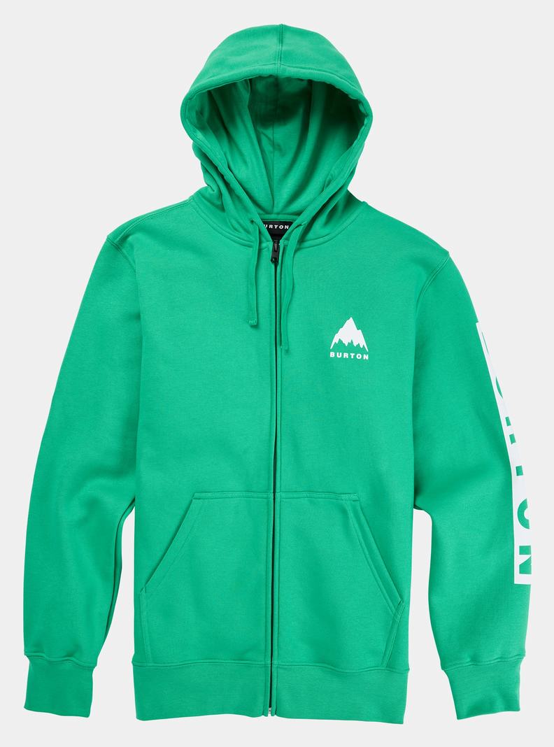 Burton Elite Full-Zip Hoodie Herren Grün | 645-RJBDUM