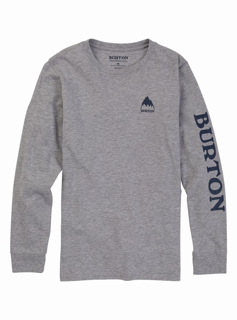 Burton Elite Long Sleeve T-Shirts Kinder Grau | 240-WDLMES