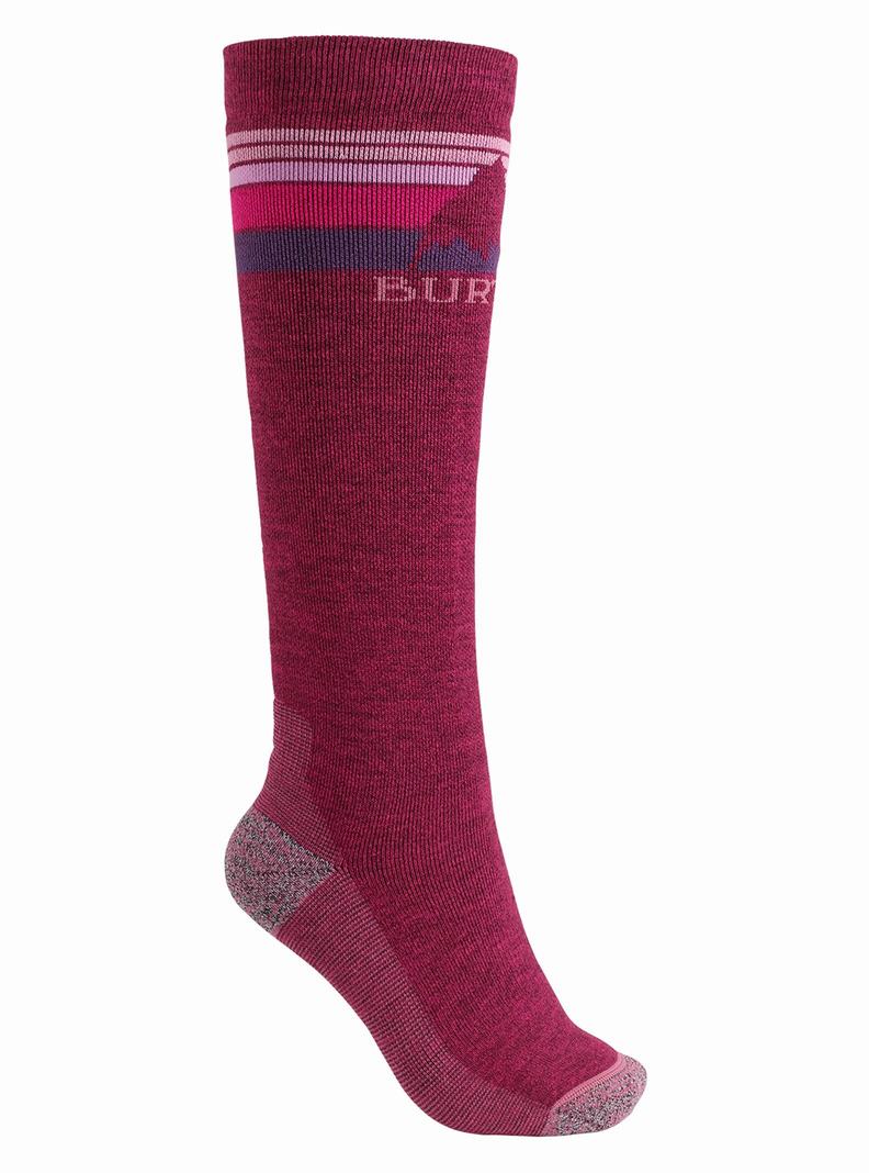 Burton Emblem Midweight Socken Damen Bordeaux | 294-LRZPTU