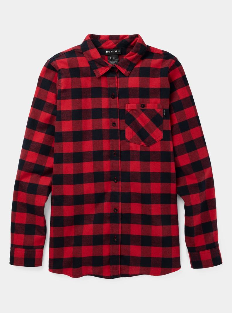 Burton Favorite Long Sleeve Flannel Hemd Damen Rosa | 350-PARWVH
