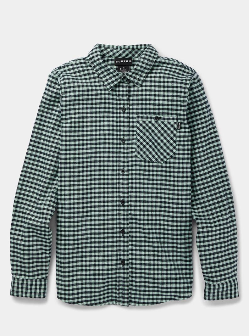 Burton Favorite Long Sleeve Flannel Hemd Damen Grün | 728-AOTHWL
