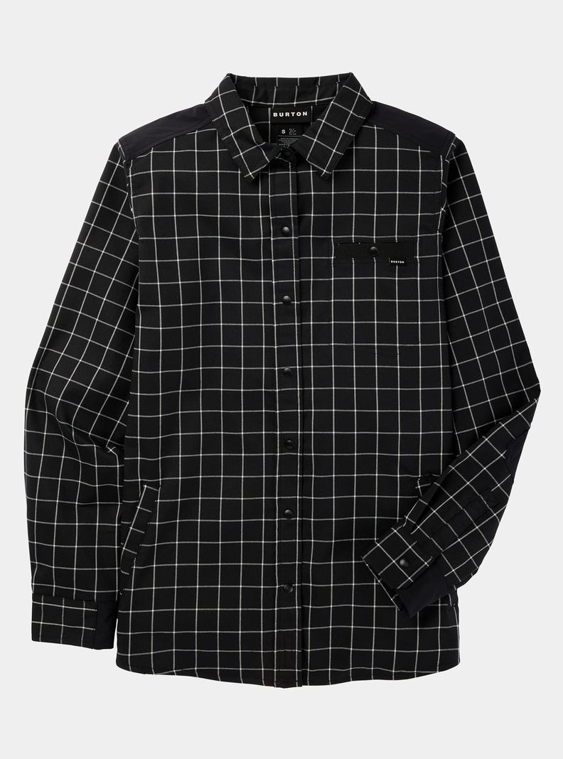 Burton Favorite Performance Long Sleeve Flannel Hemd Damen Schwarz | 706-ETWKVJ