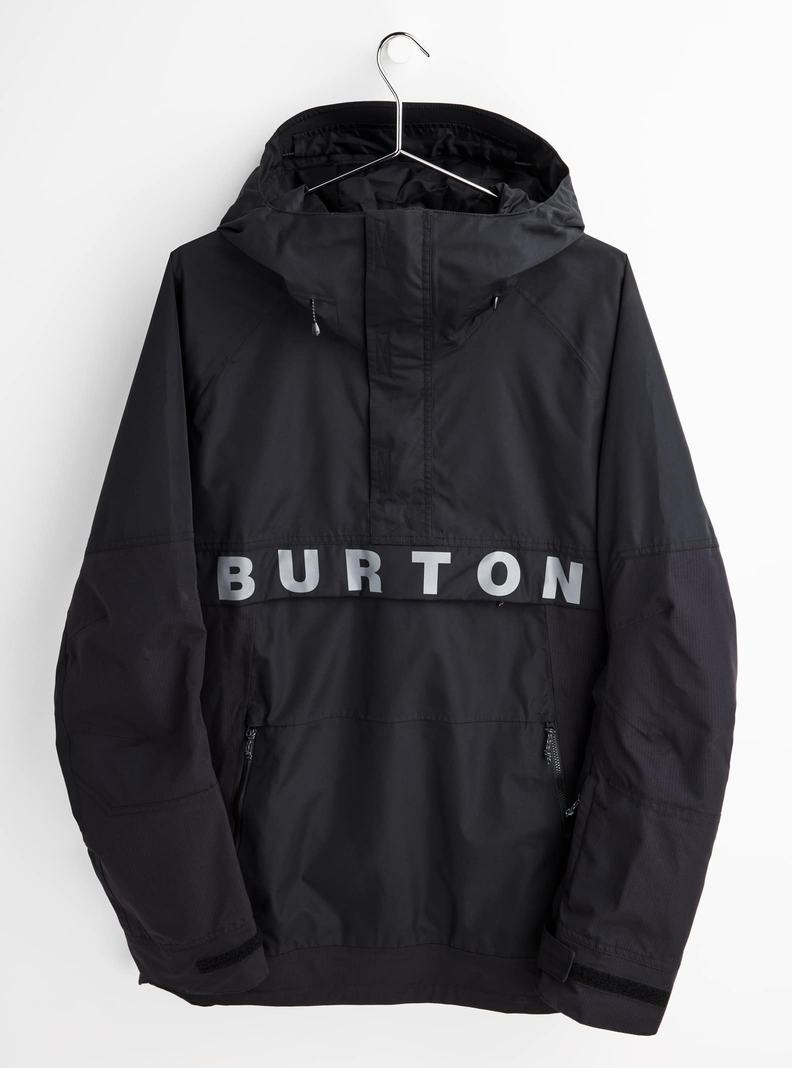 Burton Frostner 2L Anorak Snowboardjacke Herren Schwarz | 479-BTCEHD