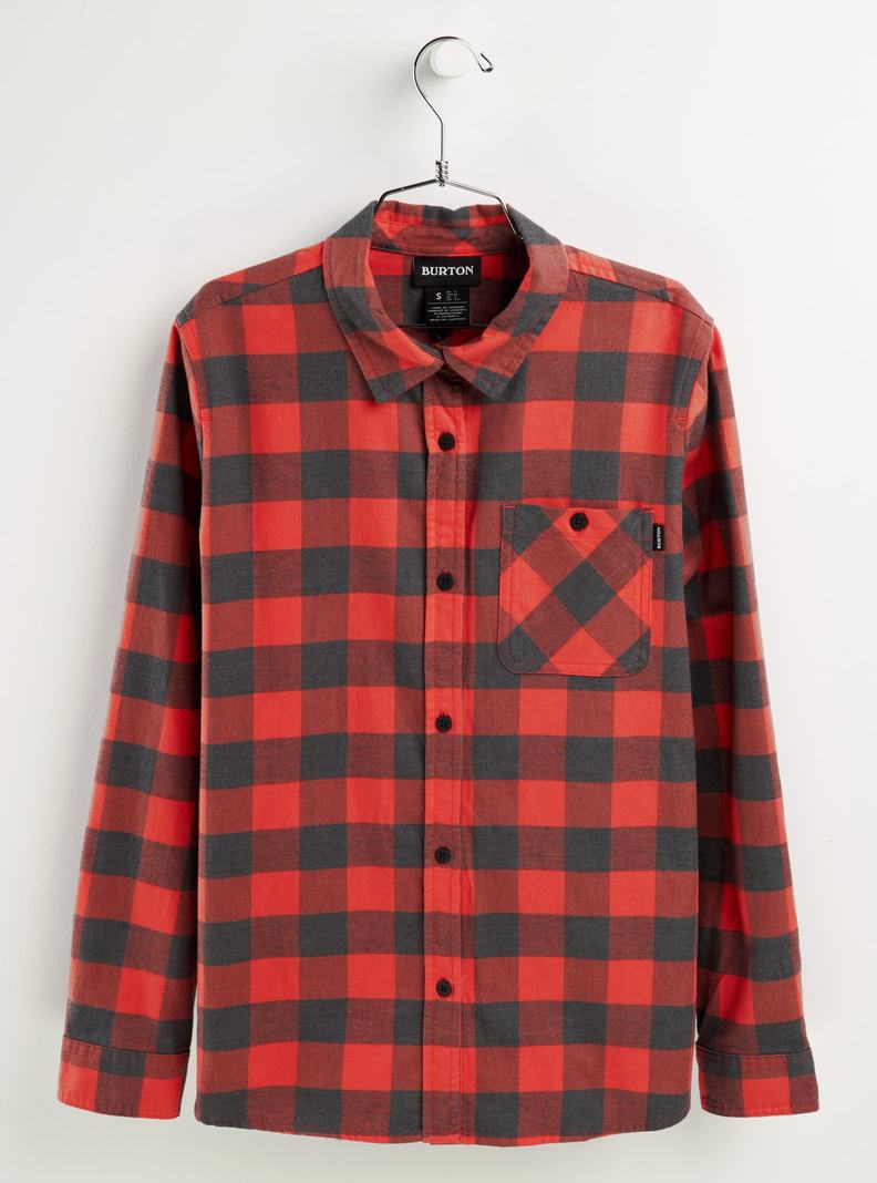 Burton Grace Long Sleeve Flannel Hemd Damen Rot | 830-VCLMXH