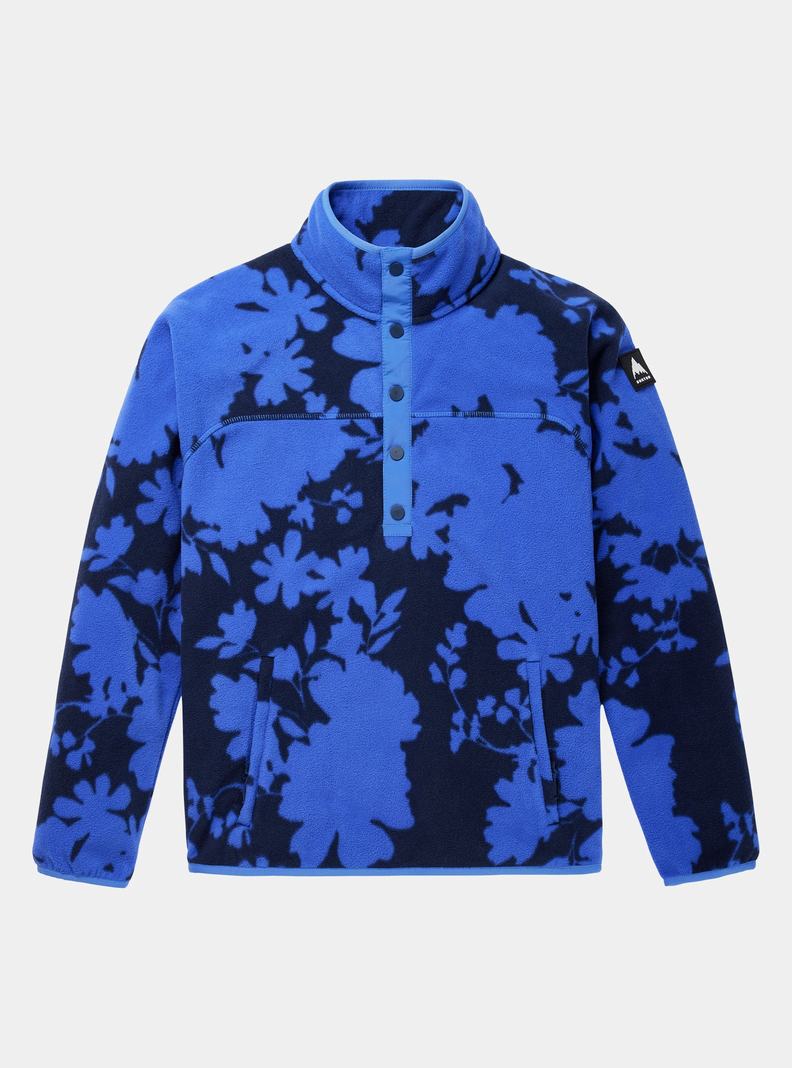 Burton Hearth Fleece Pullover Sweatshirts Damen Blau | 629-HUCWNT