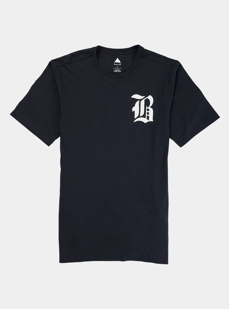 Burton Hesston Kurzes Sleeve T-Shirts Herren Schwarz | 605-GXKZDL