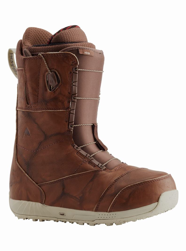 Burton Ion Leder Snowboardboots Herren Braun | 649-DKGPQY