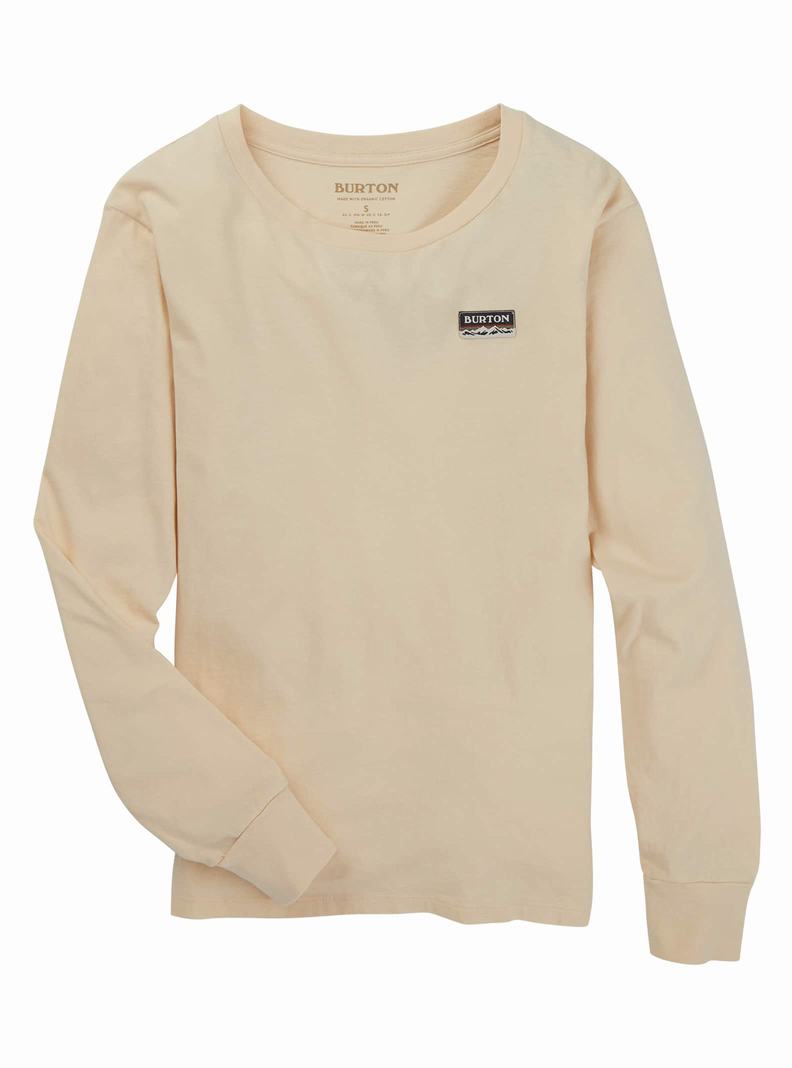 Burton Klassische Long Sleeve T-Shirts Damen Beige | 953-NZUQGC