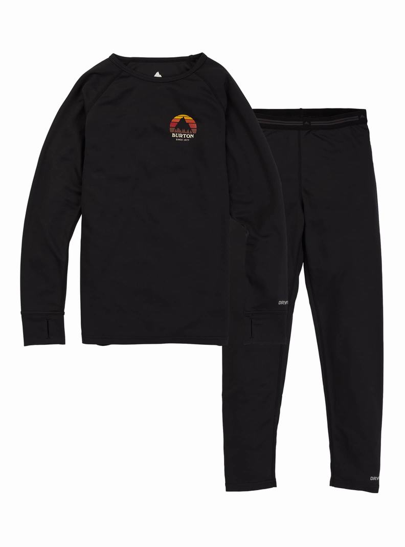 Burton Laufschuhe Base Layer Set Funktionswäsche Kinder Schwarz | 271-IHFTRE