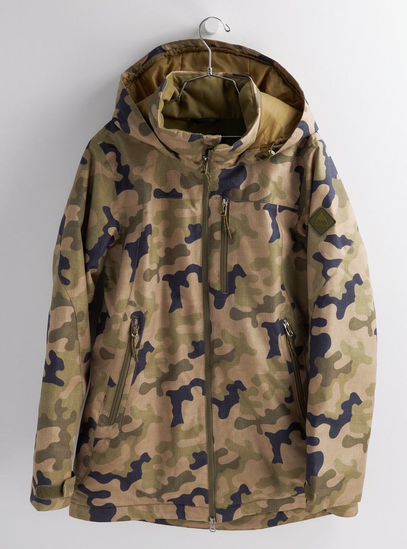 Burton Lelah Snowboardjacke Damen Olivgrün Camouflage | 568-CGRJAE