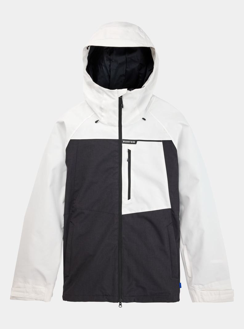 Burton Lodgepole 2L Snowboardjacke Herren Weiß Schwarz | 120-GJXPSN