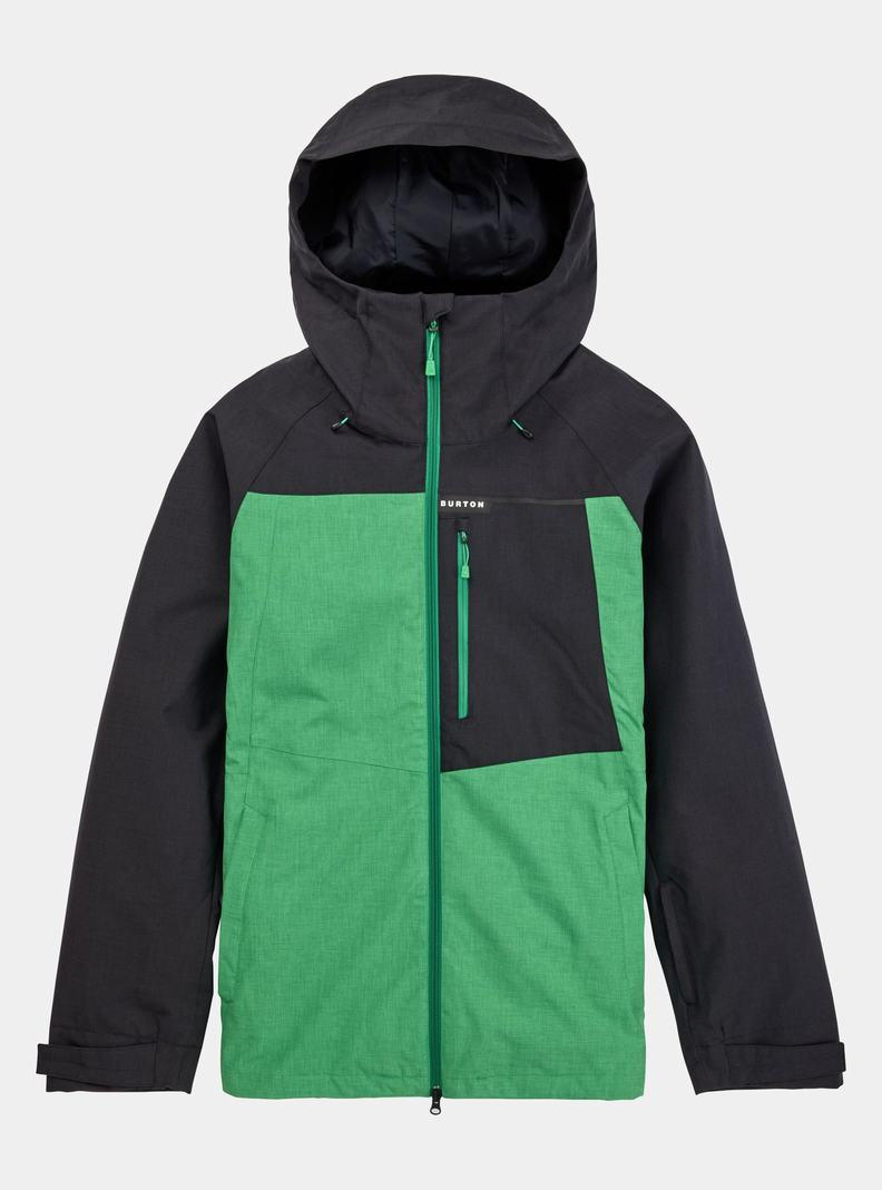 Burton Lodgepole 2L Snowboardjacke Herren Schwarz Grün | 815-EFPULW