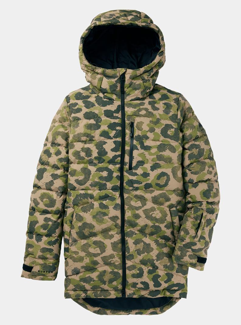 Burton Loyil Down Snowboardjacke Damen Grün Camouflage | 057-LEAZHI