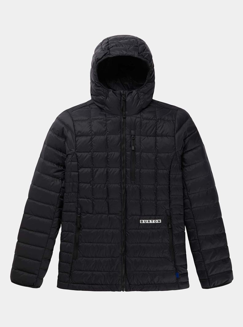 Burton Mid-Heat Mit Kapuze Down Insulated Snowboardjacke Damen Schwarz | 514-KVJWPX