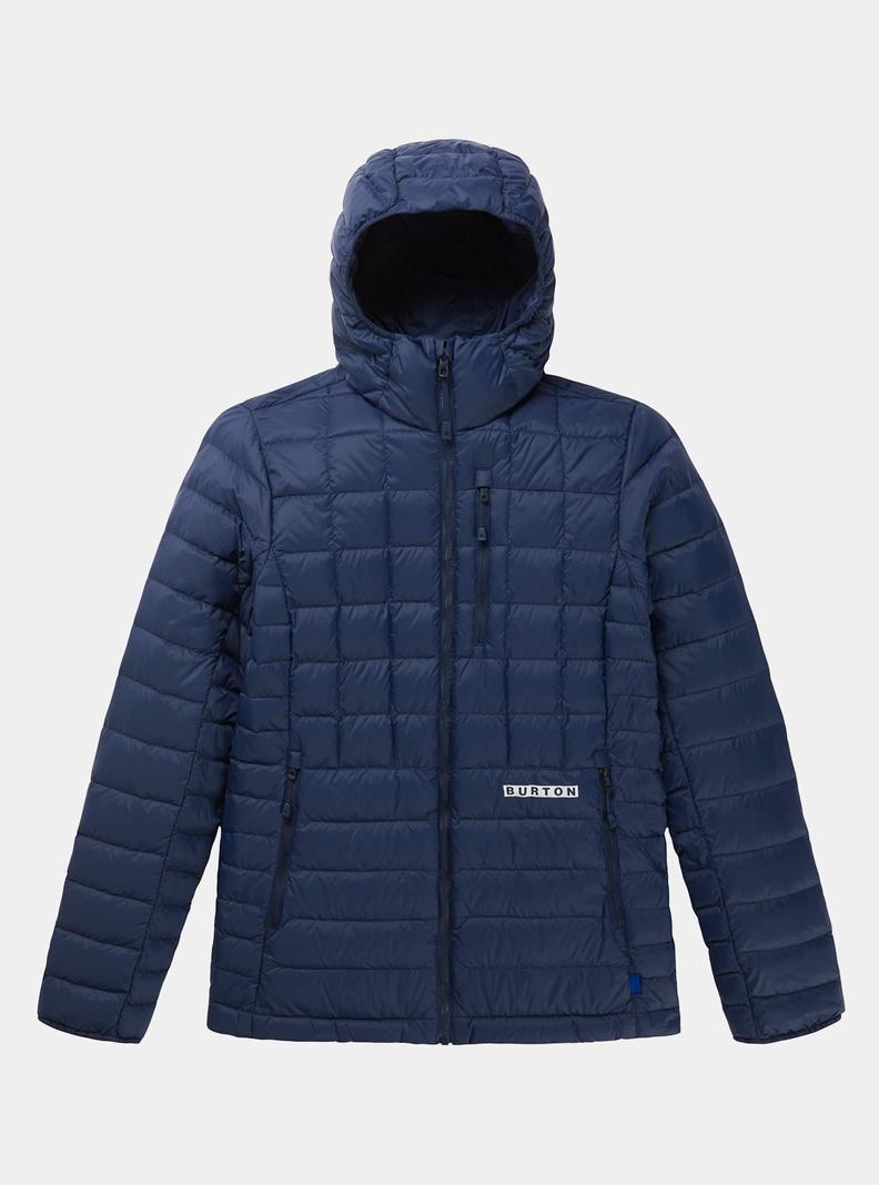 Burton Mid-Heat Mit Kapuze Down Insulated Snowboardjacke Damen Blau | 519-NYTJEH