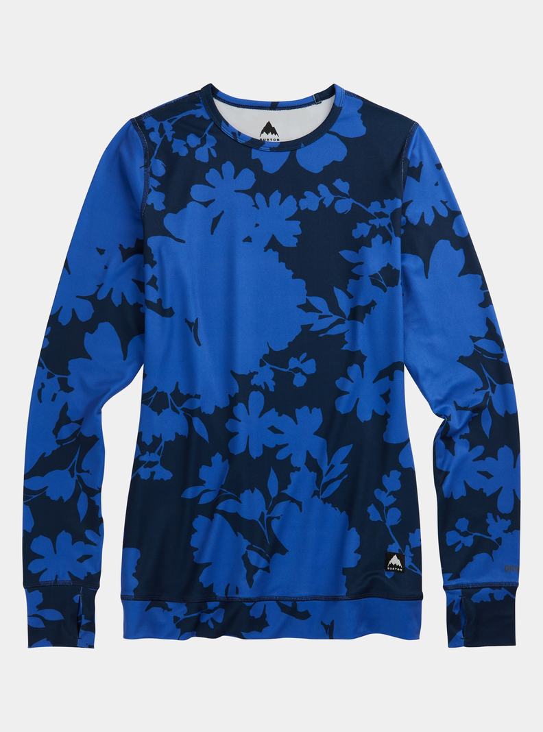 Burton Midweight Base Layer Crewneck Funktionswäsche Damen Blau | 495-FZUKXV