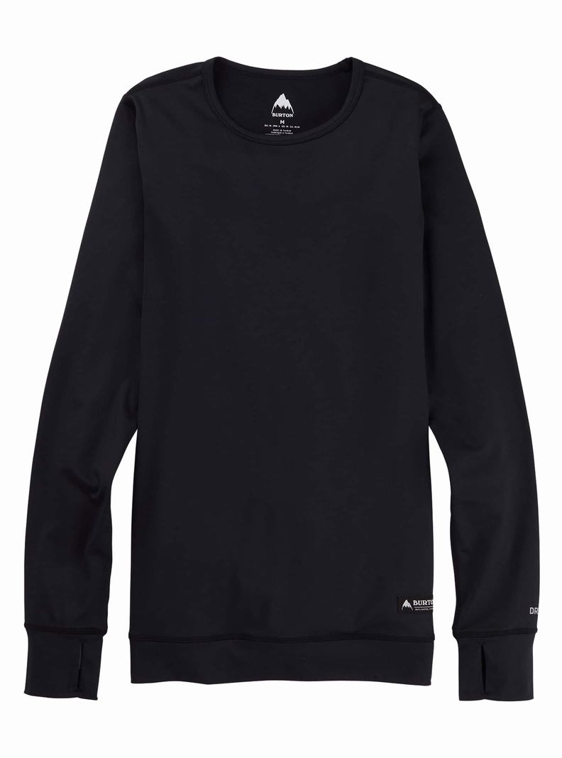 Burton Midweight Base Layer Crewneck Funktionswäsche Damen Schwarz | 846-STNGQJ