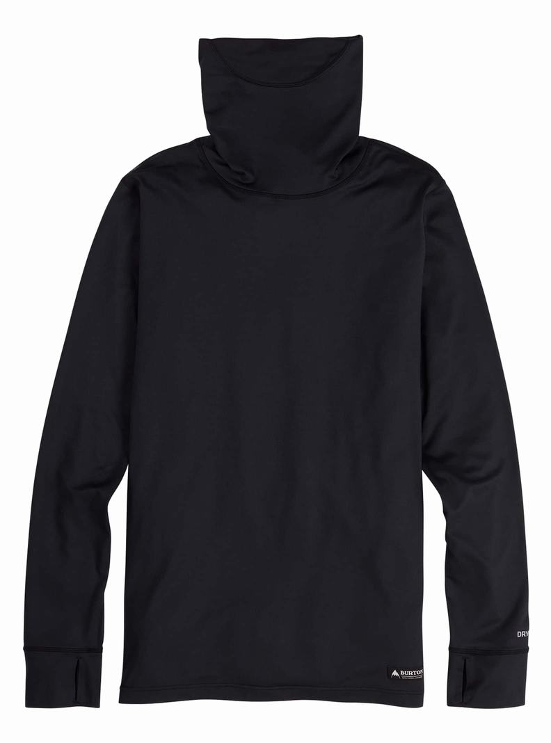 Burton Midweight Base Layer Long Neck Shirt Funktionswäsche Herren Schwarz | 187-PBJIUC