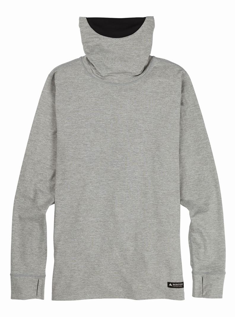 Burton Midweight Base Layer Long Neck Shirt Funktionswäsche Herren Grau | 912-IVLEOF