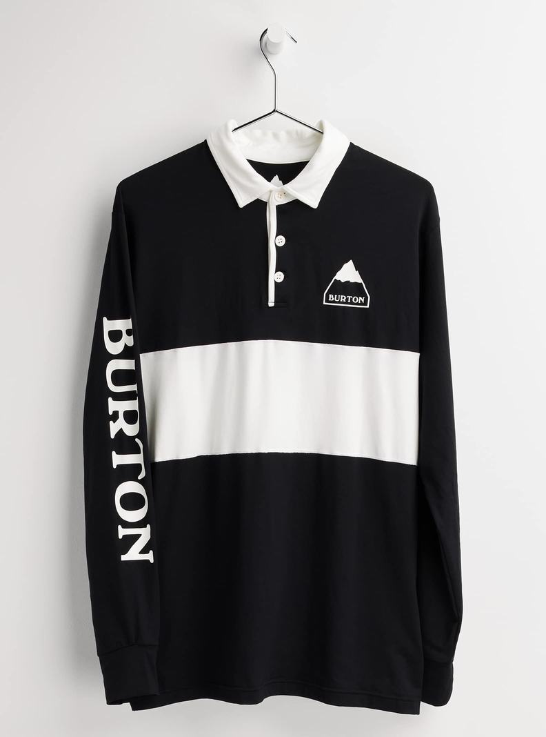 Burton Midweight Base Layer Rugby Shirt Funktionswäsche Herren Schwarz Weiß | 849-PTSELG