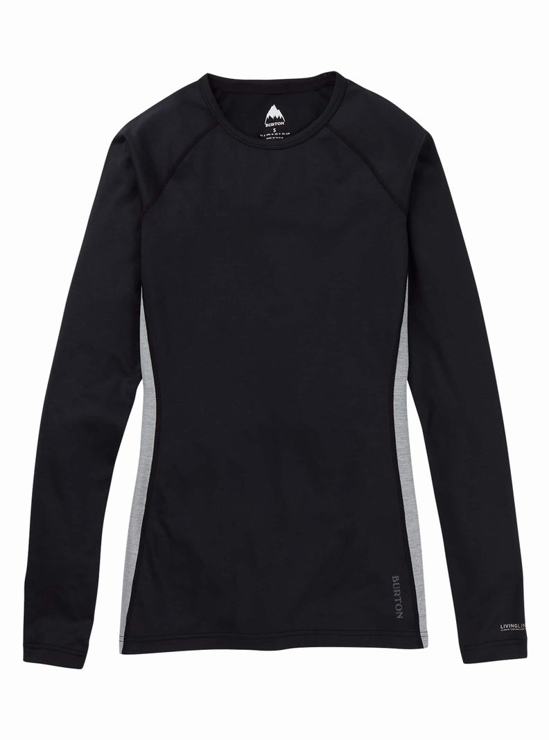 Burton Midweight X Base Layer Crewneck Funktionswäsche Damen Schwarz | 041-RMXKJZ