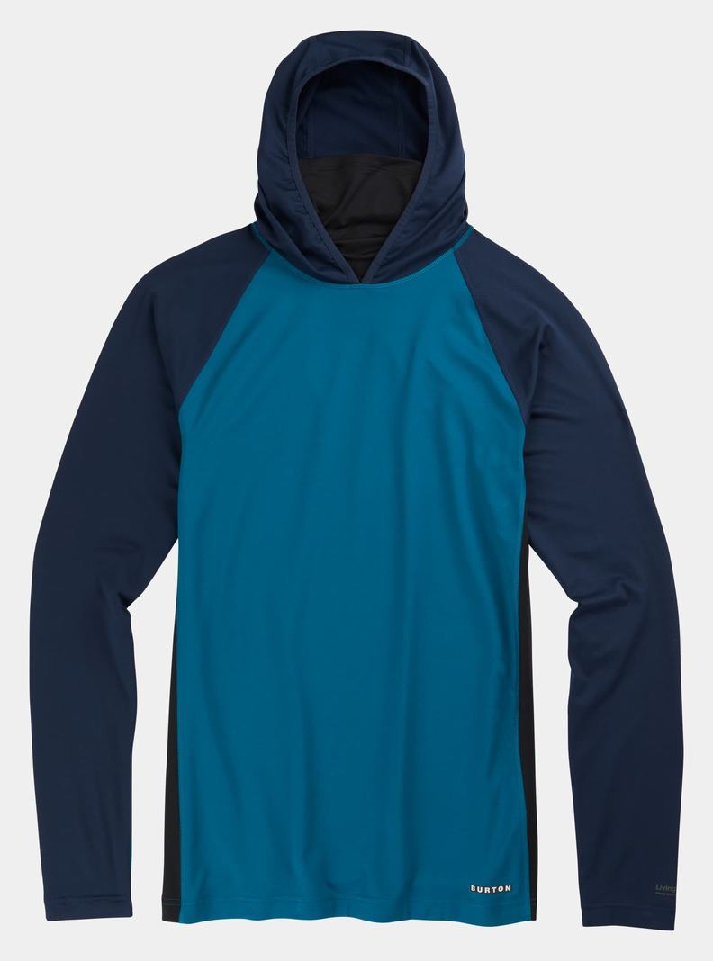 Burton Midweight X Base Layer Long Neck Hoodie Funktionswäsche Herren Blau | 685-QNLZVF