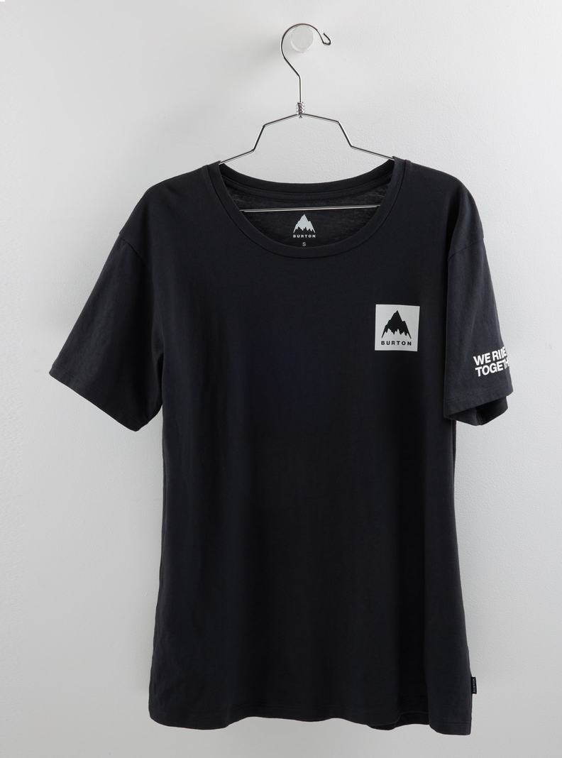 Burton Mountain Mark Kurzes Sleeve T-Shirts Damen Schwarz | 102-YPQHND