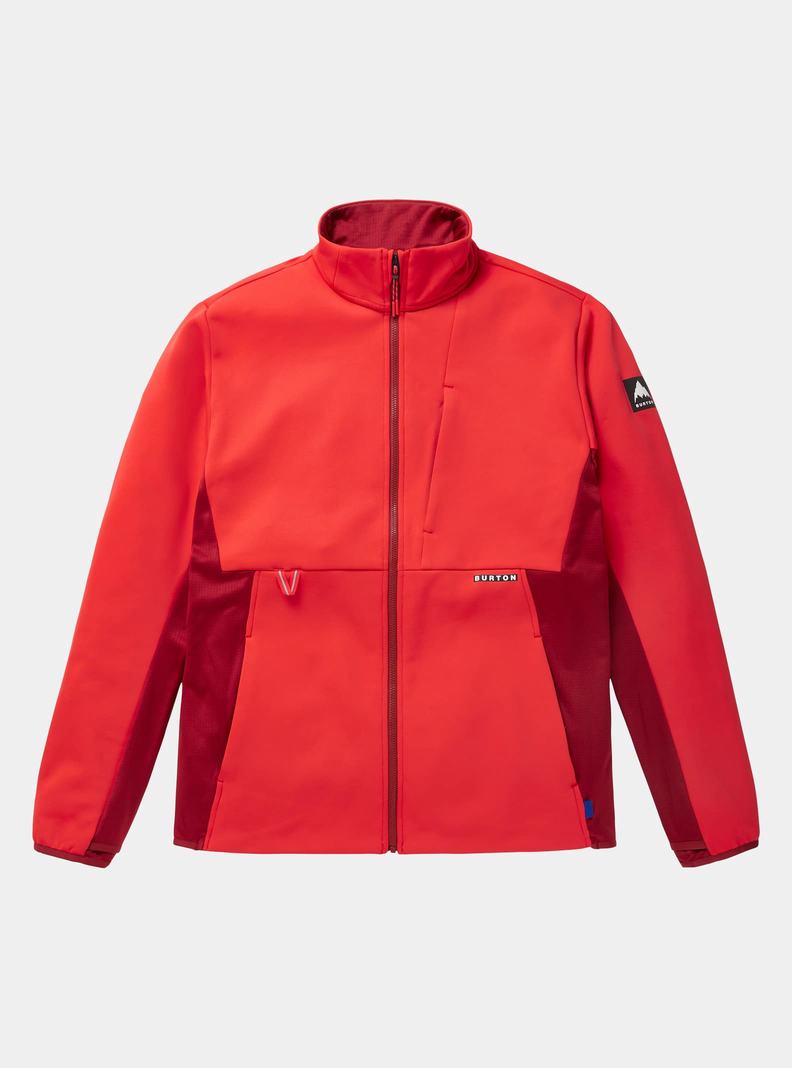 Burton Multipath Full-Zip Fleece Sweatshirts Herren Rosa Rot | 079-YXNOVT