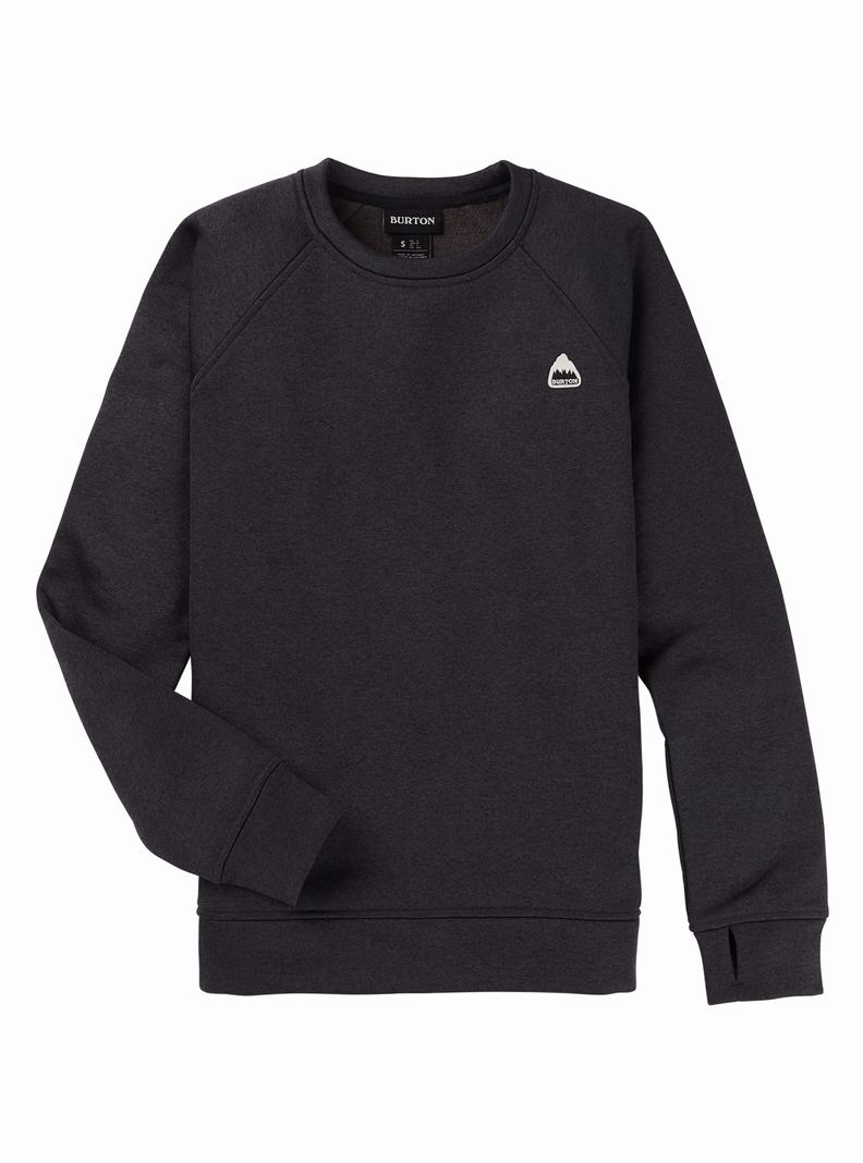 Burton Oak Crewneck Fleece Sweatshirts Damen Schwarz | 514-KQAEYM